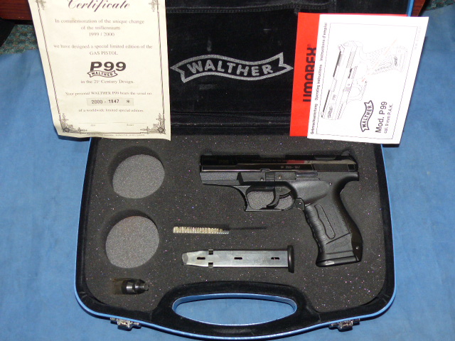 Walther P99 Commemorative for The Year 2000 cal. 9mm PAK im Koffer - TOP – Bild 1