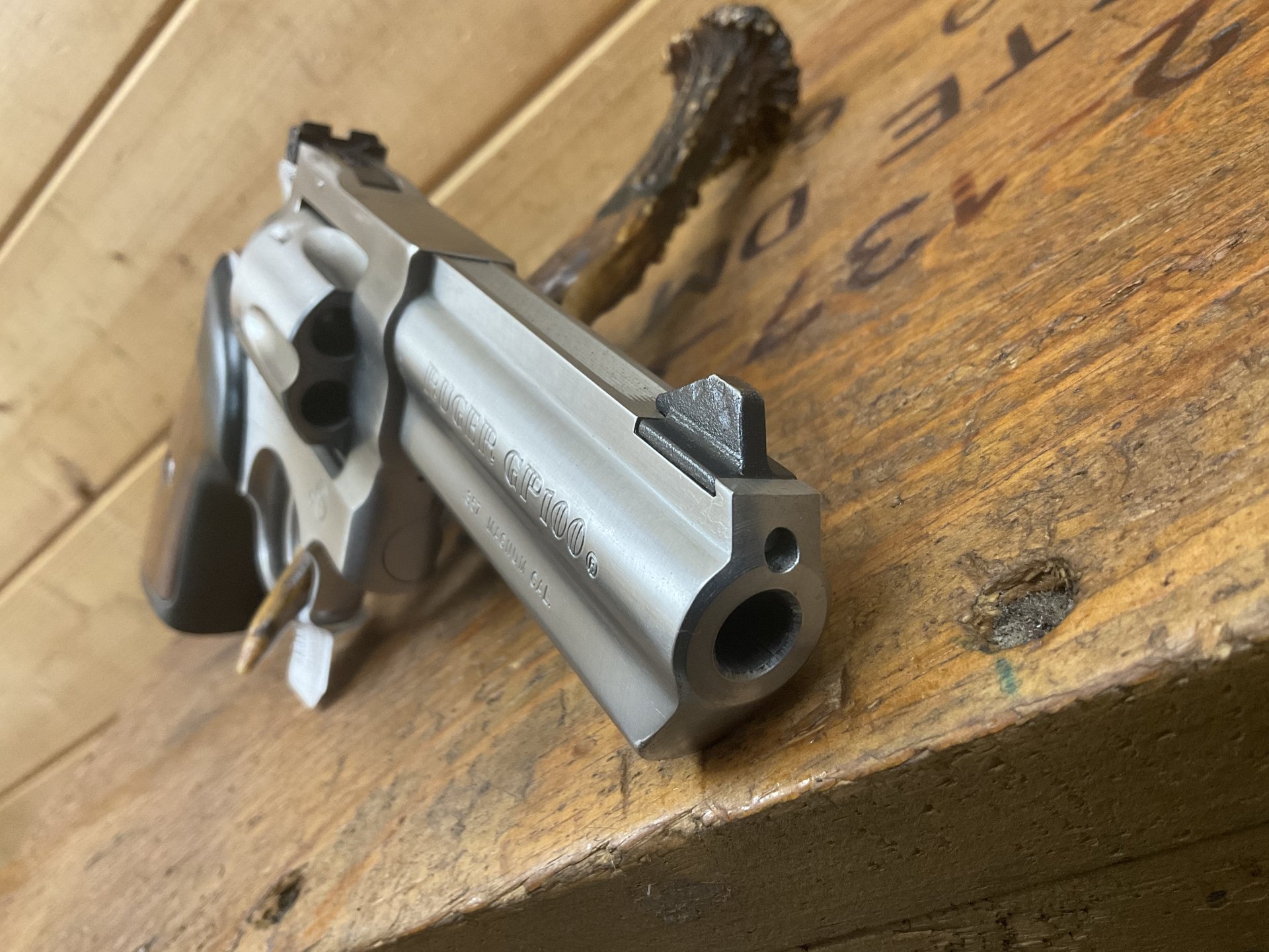 Revolver RUGER GP100, Kal..357Mag., 5Zoll, mit Schulterholster!Leder! – Bild 5