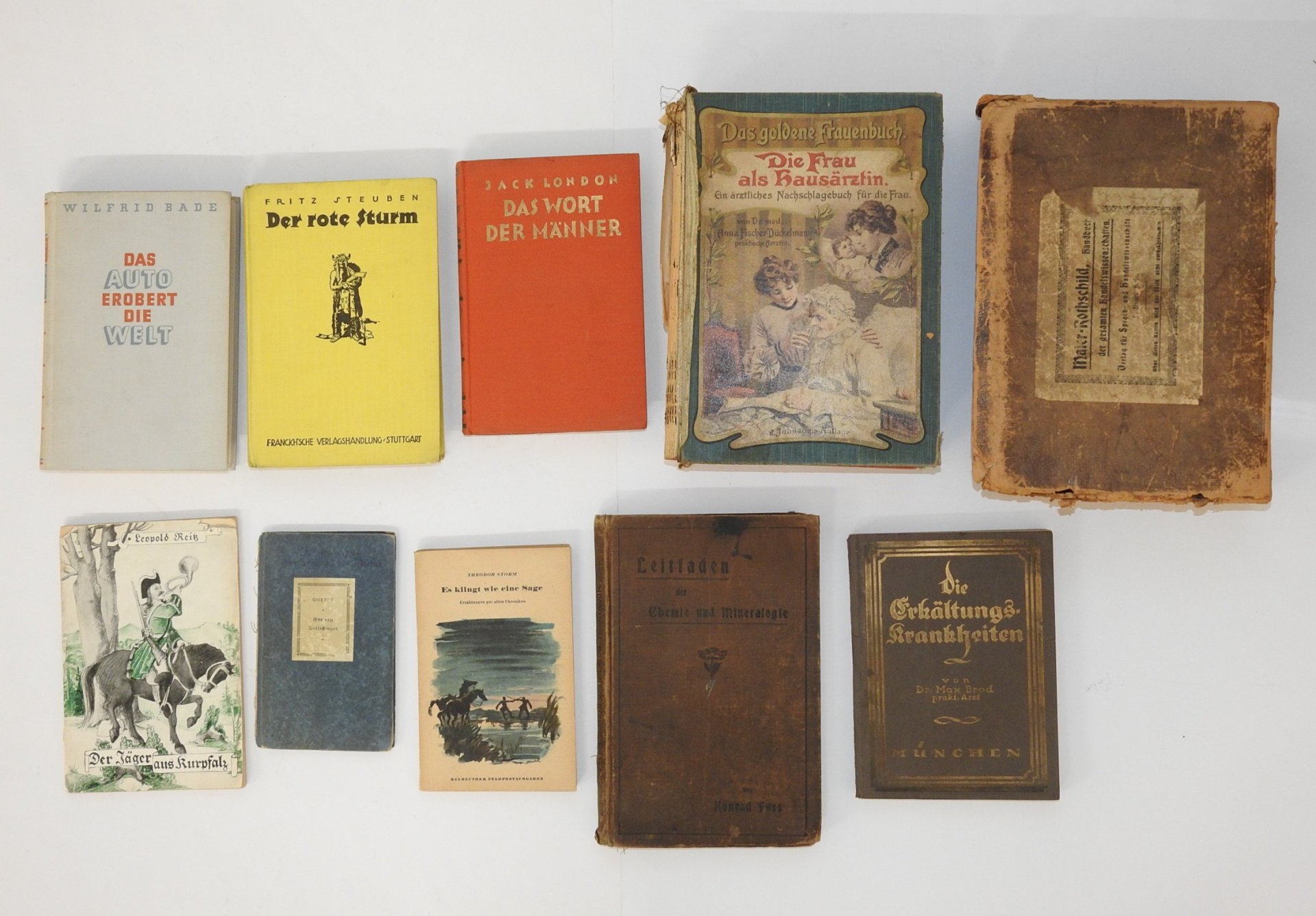 9 alte Bücher 1899–1938: Medizin, Wissenschaft, Kunst, Reisen, Belletristik – Bild 1