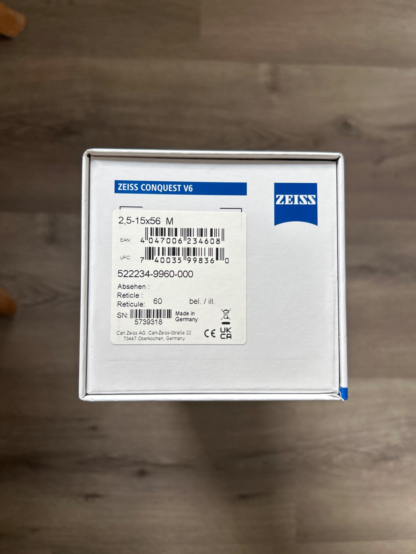 Zeiss V6 2,5-15x56 mit Schiene – Bild 1