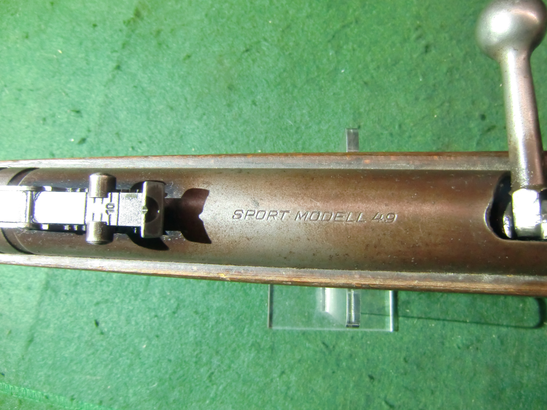 Haenel Sportmodell 49 **ohne a** 9-1953 Schichtholzschaft rötlich Funktionsgeprüft – Bild 1
