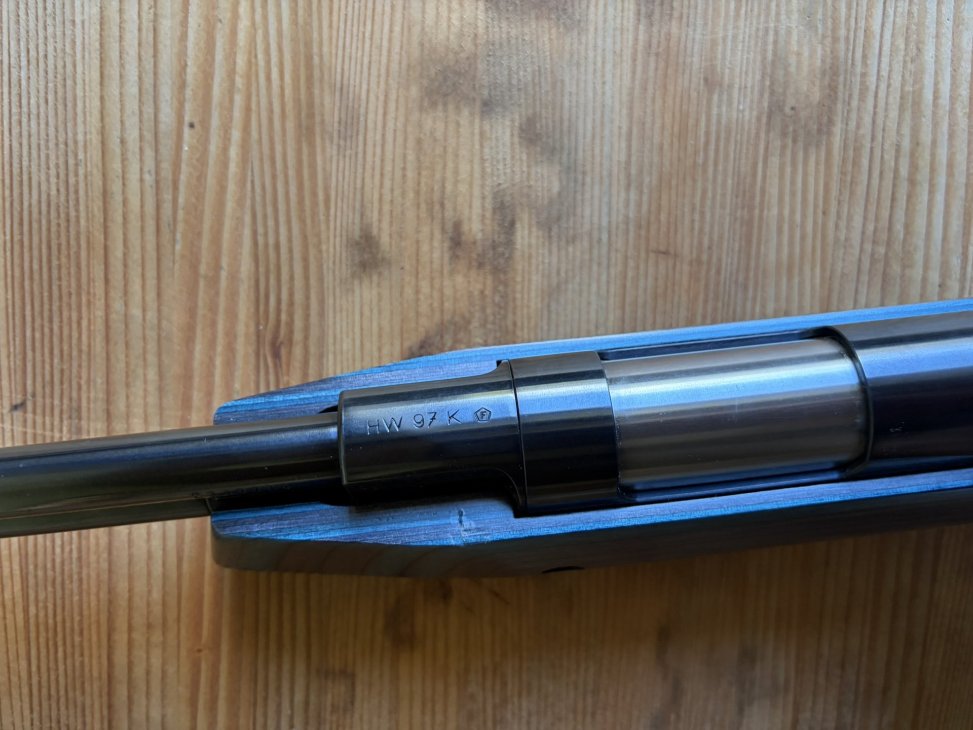 Weihrauch HW97 K - Kaliber 4,5 mm - Sonderedition mit Schichtholzschaft in blau-grau – Bild 5