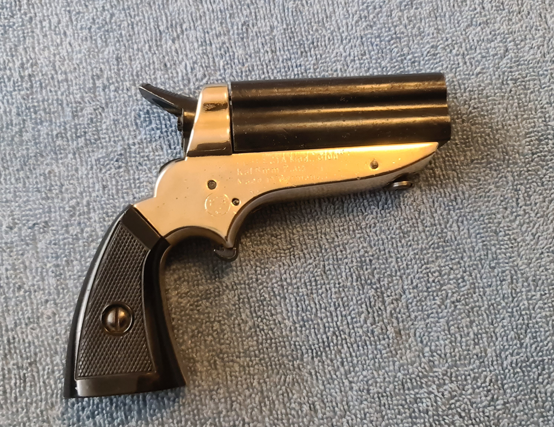 Derringer, Perfecta G100 Maverick "Bündelrevolver" , Pepperbox , PTB 42 mit OVP und Anleitung – Bild 3