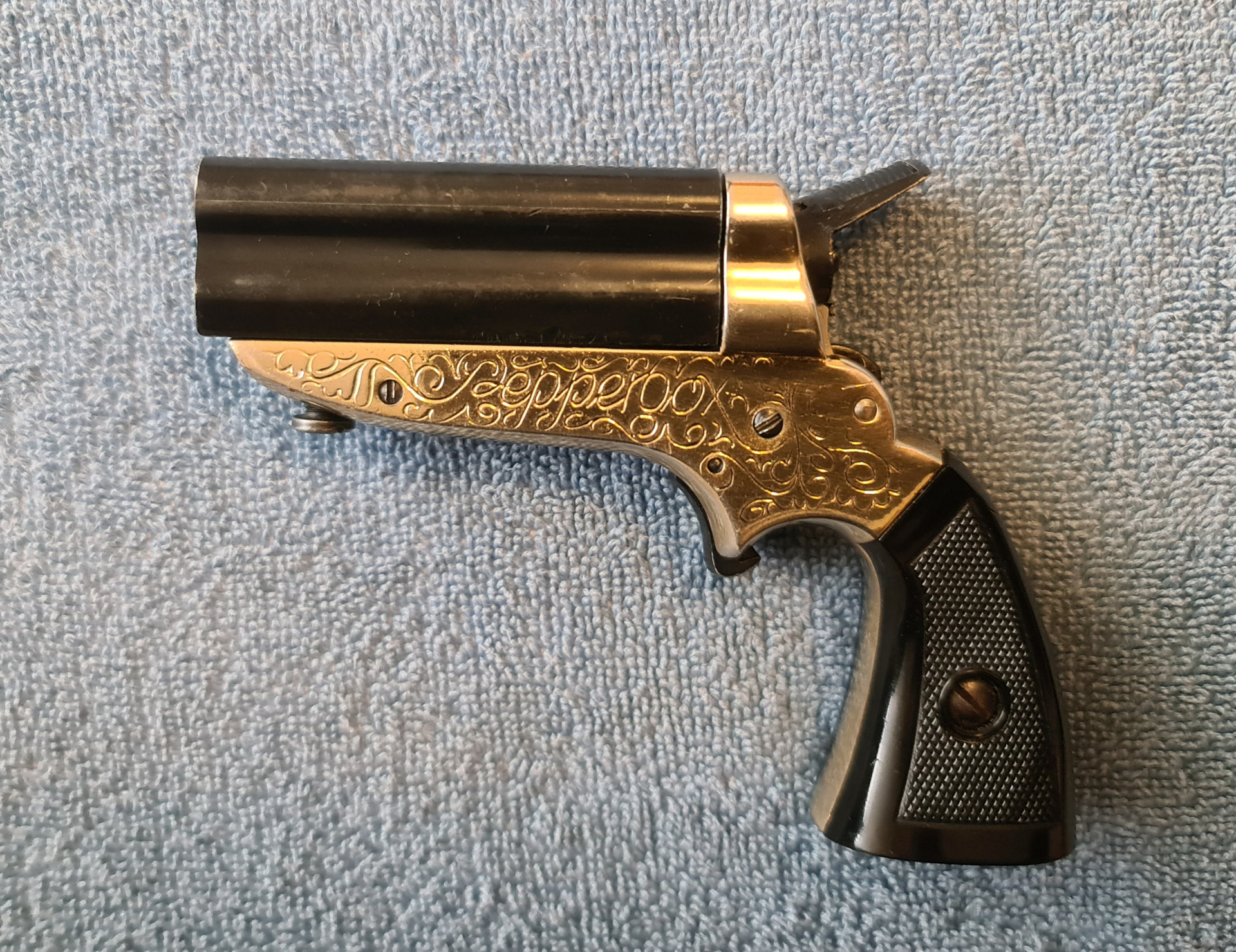 Derringer, Perfecta G100 Maverick "Bündelrevolver" , Pepperbox , PTB 42 mit OVP und Anleitung – Bild 2