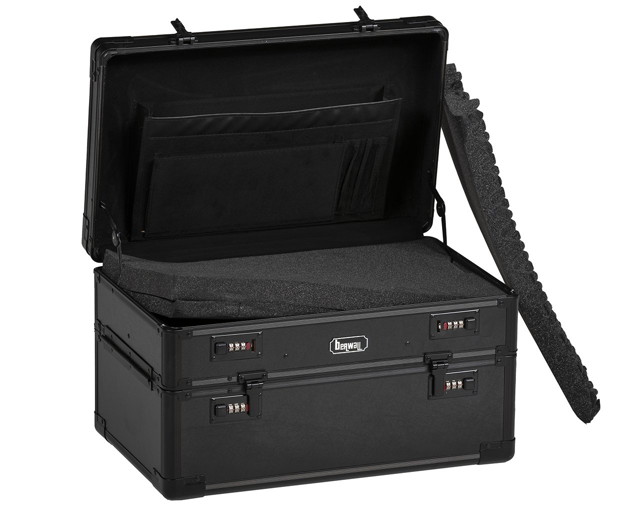 berwall BE 047 Twin Waffenkoffer Doppel Pistolenkoffer Kurzwaffenkoffer Alukoffer case gun – Bild 3