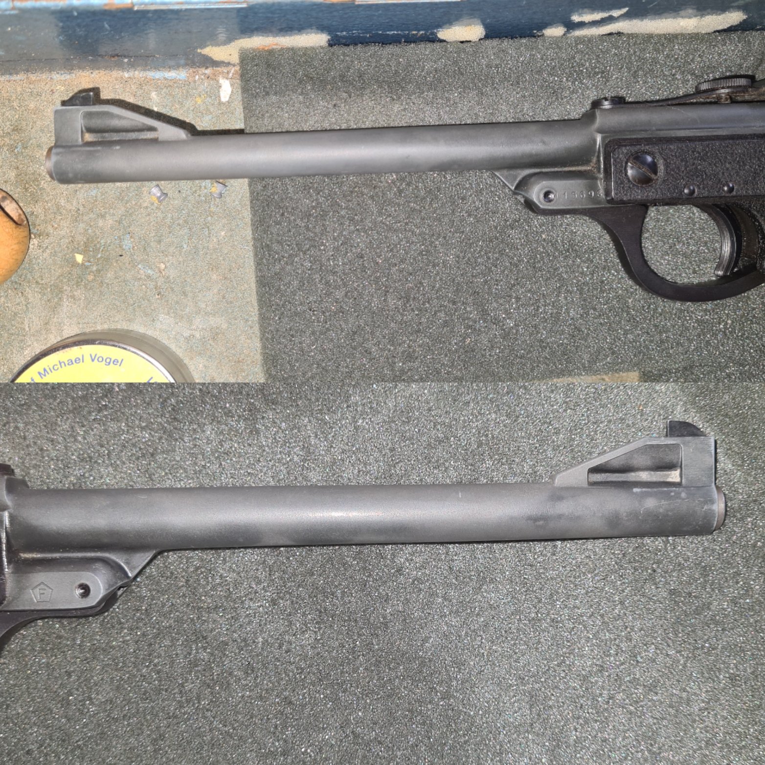 Walther Luftpistole Modell 53 4,5 mm/.177 Knicklauf James Bond 007, guter Zustand mit F im Fünfeck – Bild 3