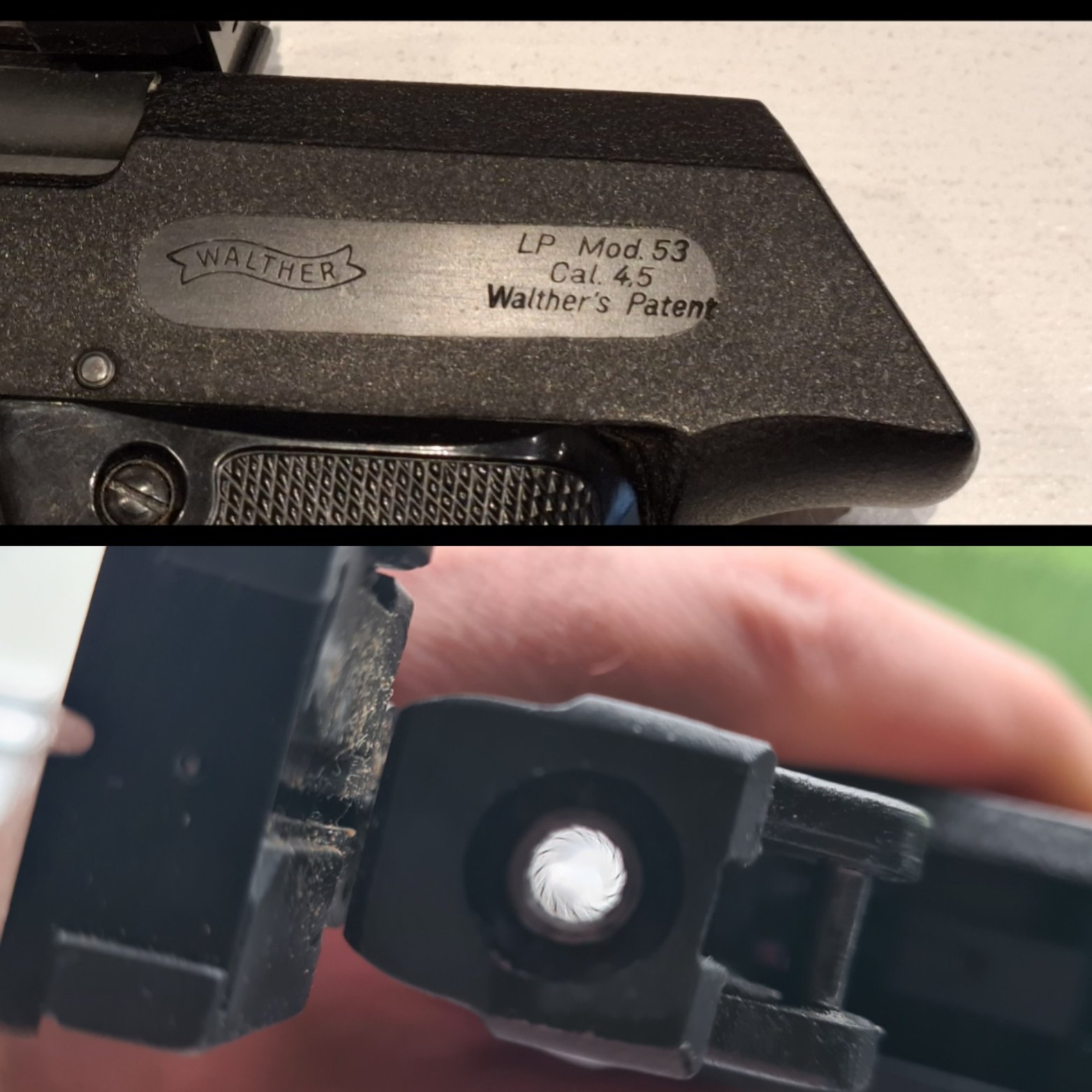 Walther Luftpistole Modell 53 4,5 mm/.177 Knicklauf James Bond 007, guter Zustand mit F im Fünfeck – Bild 7