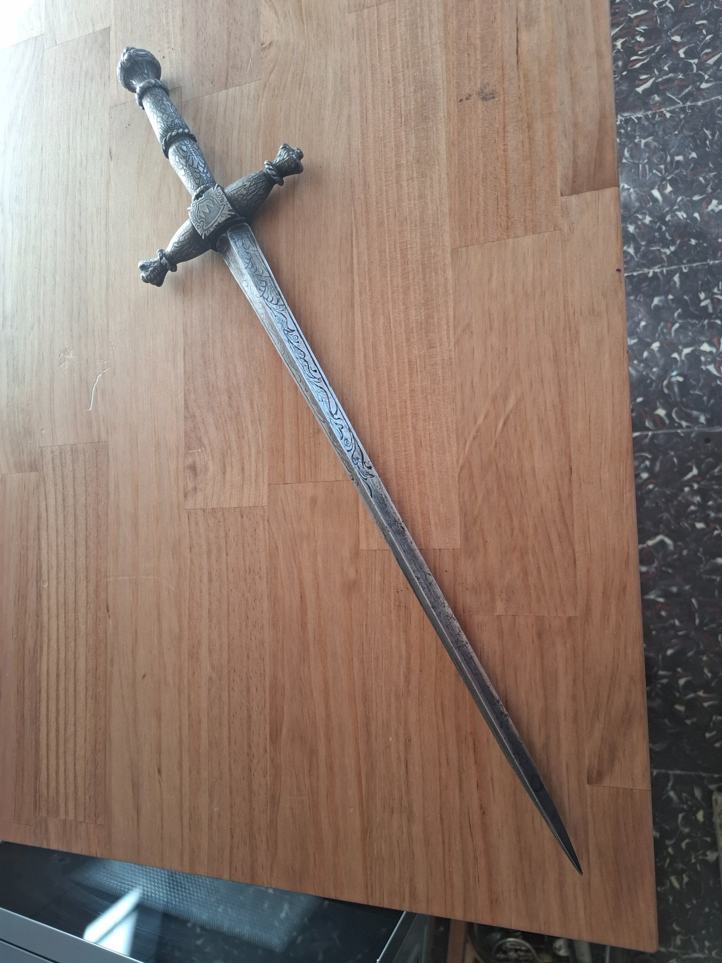 mittelalterlicher Dolch-momento mori-56cm! – Bild 1