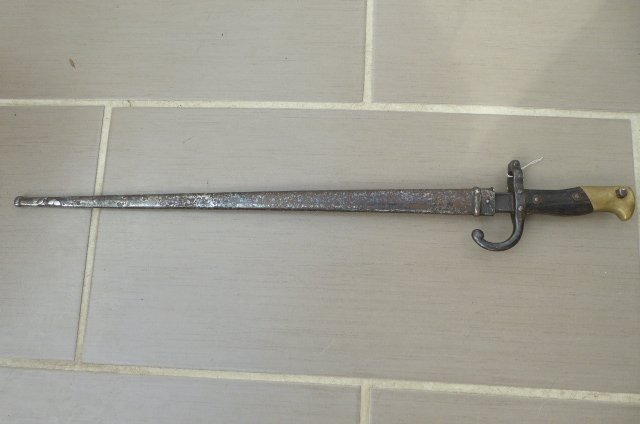 Bajonett Frankreich mit Messinggriff GRAS 1886 – Bild 2