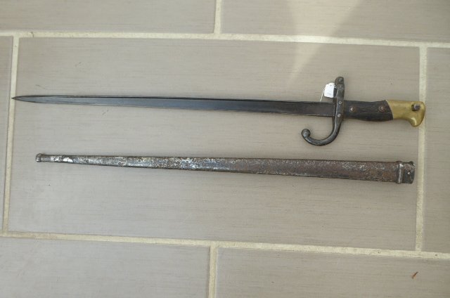 Bajonett Frankreich mit Messinggriff GRAS 1886 – Bild 3
