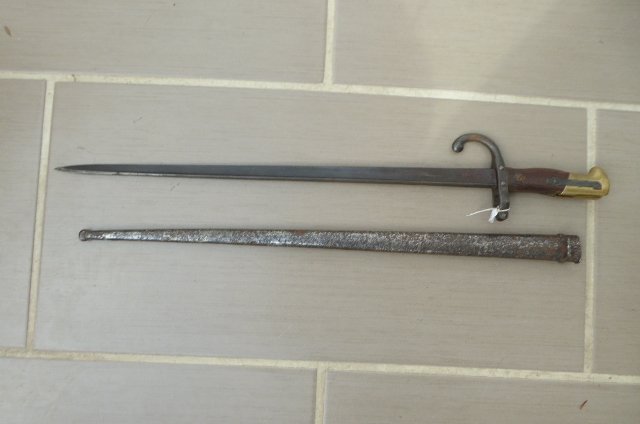 Bajonett Frankreich mit Messinggriff GRAS 1886 – Bild 4