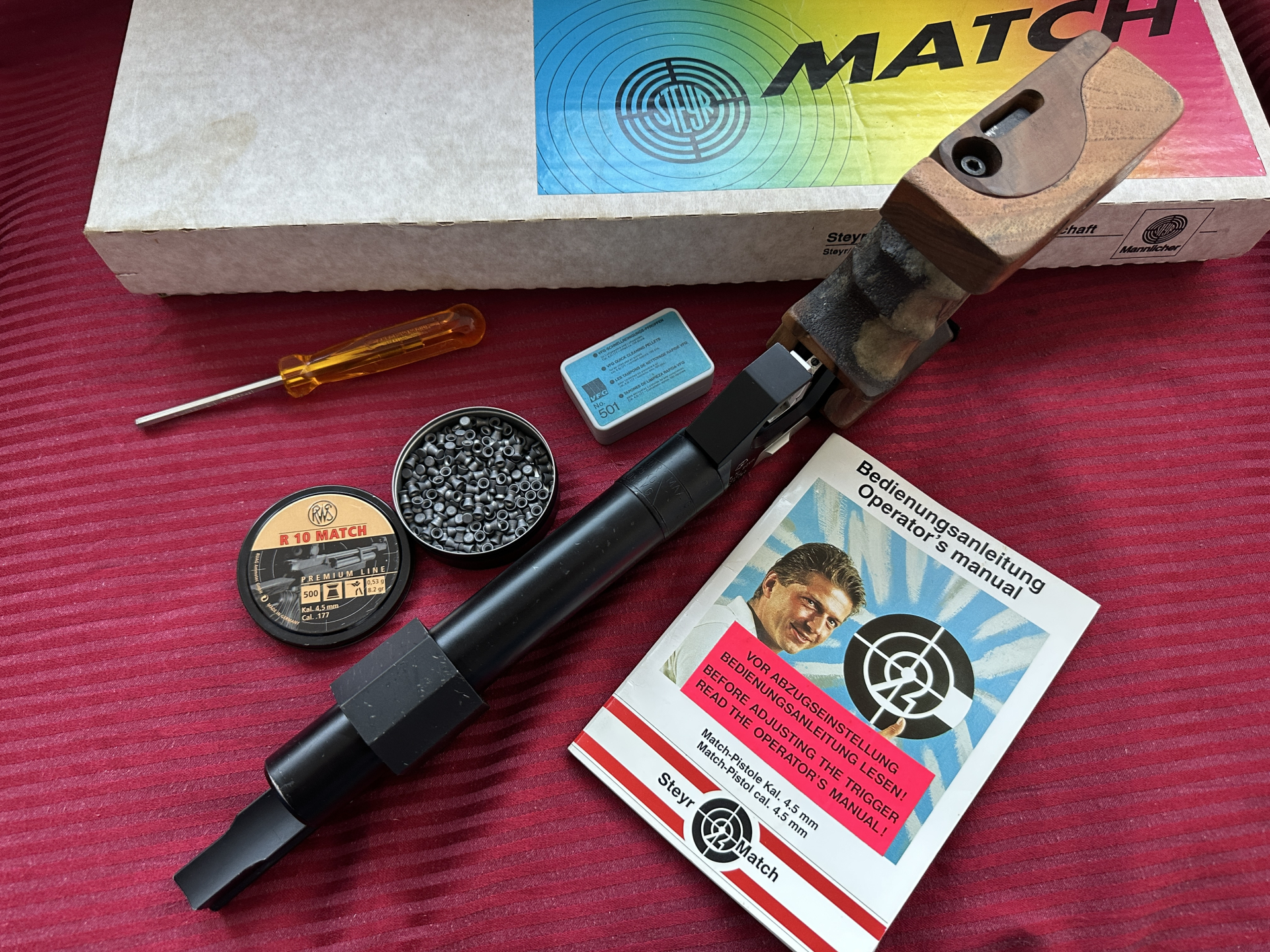 ==>Stey Mannlicher Match 91 - 4.5 mm komplett Sehr gut 1A Präzision Loch in Loch ! Selten-Sammler !! – Bild 3
