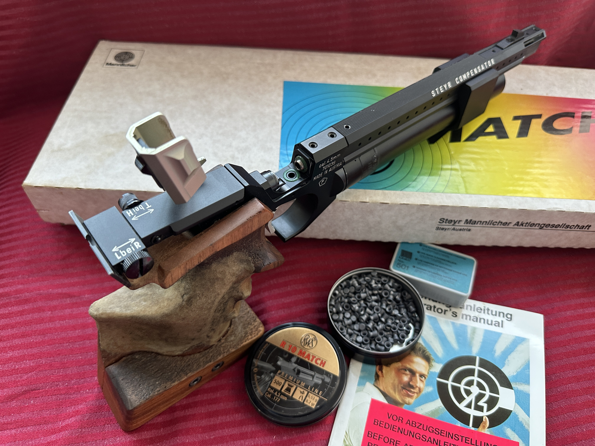 ==>Stey Mannlicher Match 91 - 4.5 mm komplett Sehr gut 1A Präzision Loch in Loch ! Selten-Sammler !! – Bild 4