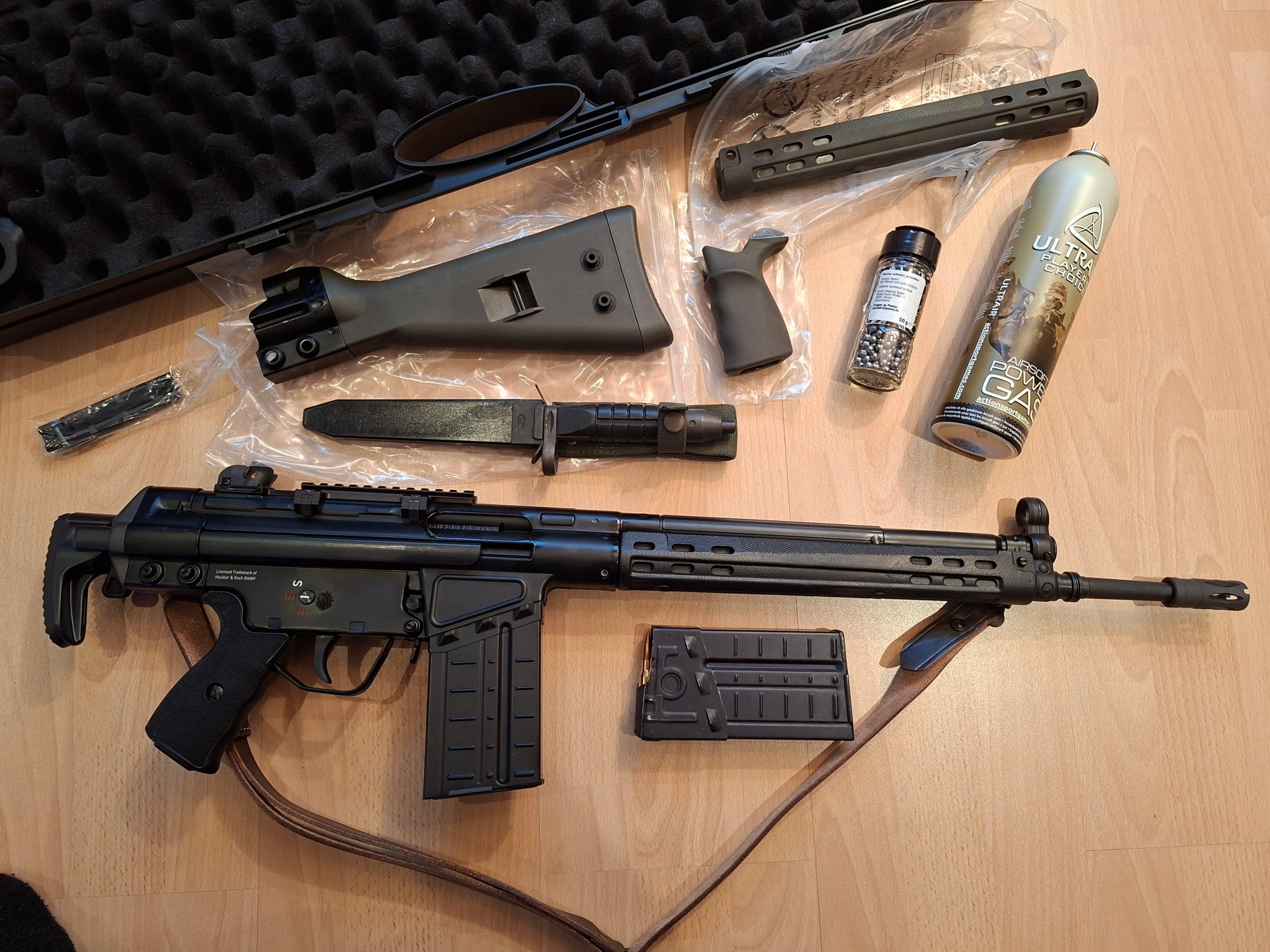 UNIKAT Heckler & Koch G3 Softair-Gewehr Kaliber 6 mm BB Gas Blowback (P18) – Bild 1