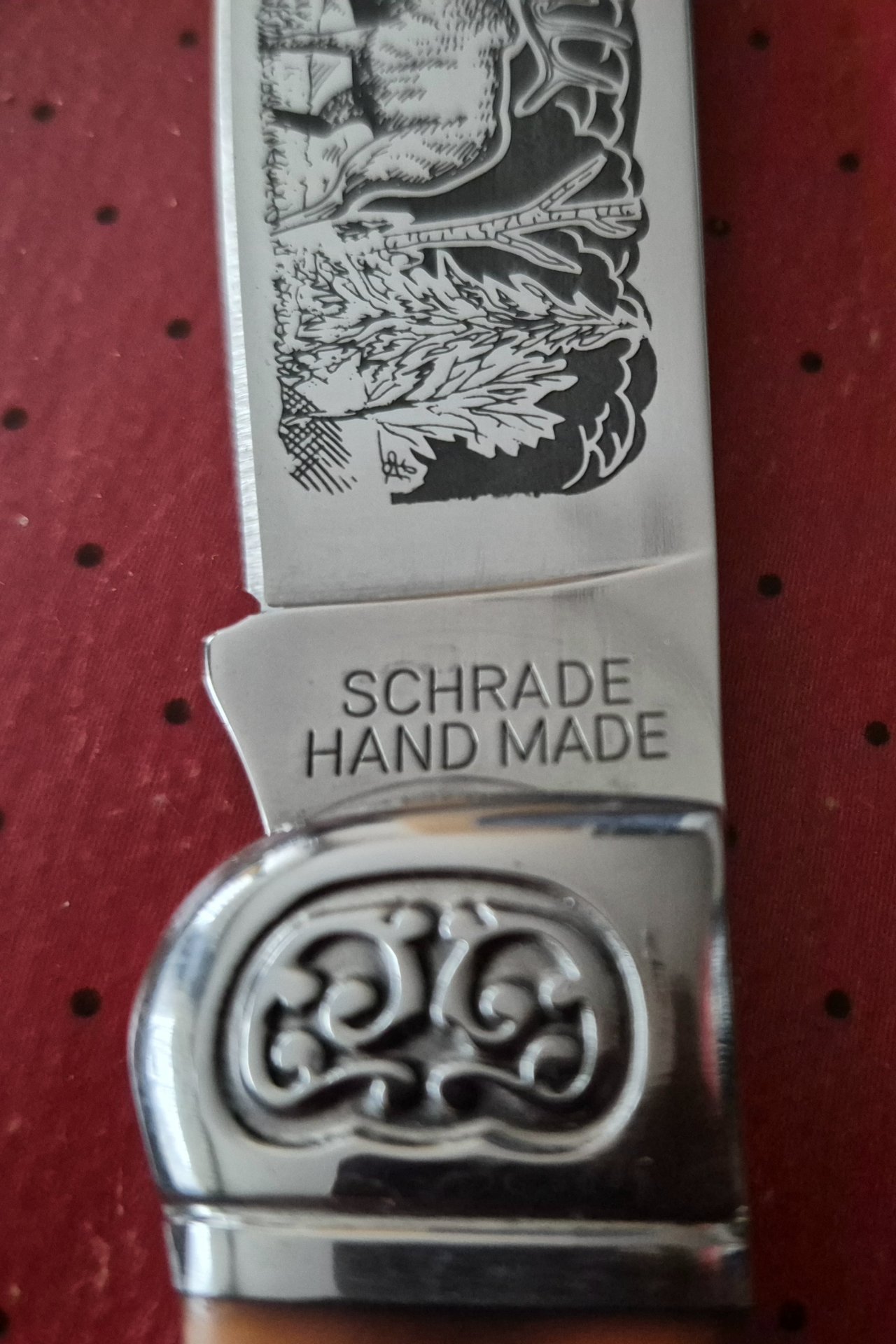 Schrade Klappmesser limitiert Hirsch Jagdmesser Jagd – Bild 4
