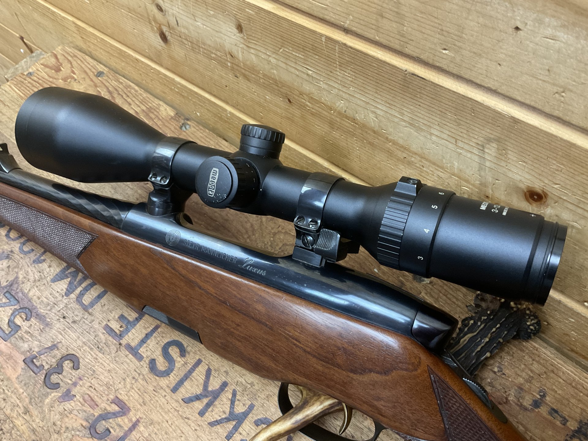Repetierbüchse Steyr Mannlicher Luxus Kal.9,3x62, mit Meopta 3-12x56 LP, Steyr-Schwenkmontage!!! – Bild 2