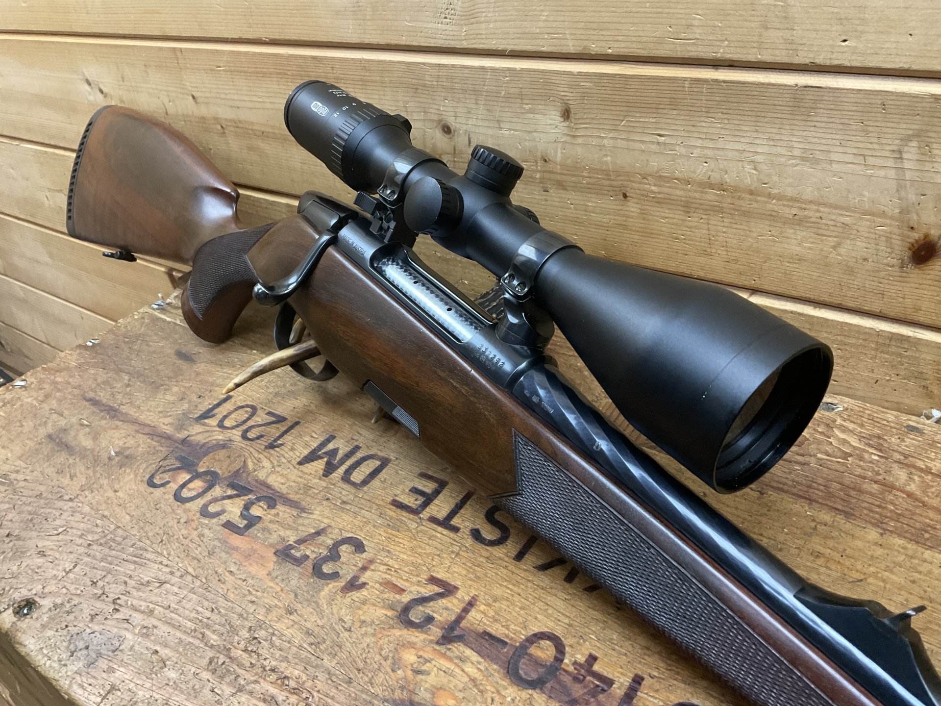 Repetierbüchse Steyr Mannlicher Luxus Kal.9,3x62, mit Meopta 3-12x56 LP, Steyr-Schwenkmontage!!! – Bild 4
