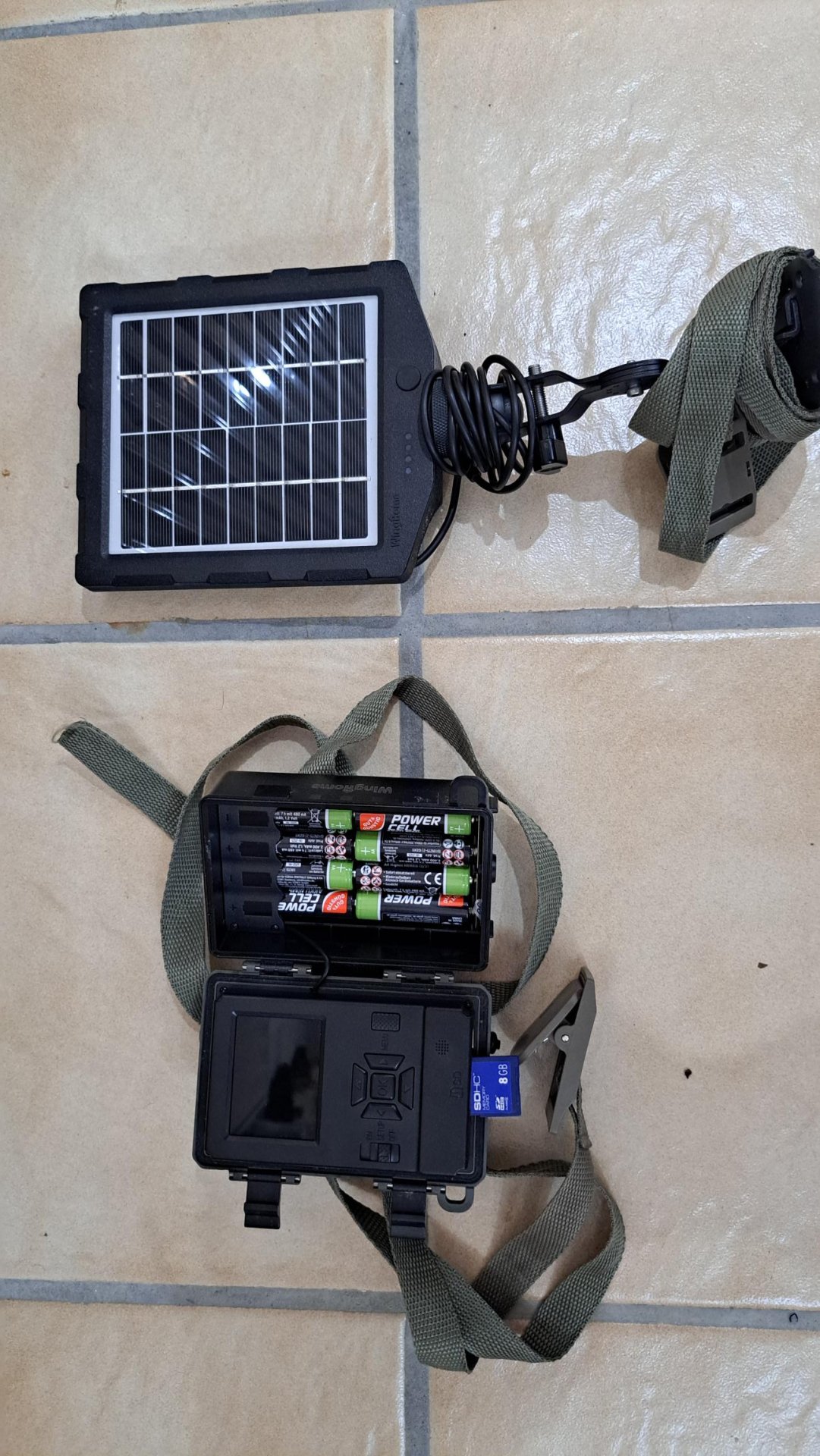 Wildkamera WINGHOME mit Baumgurten, Solarpanel, Akkus und 8GB SD Karte – Bild 2