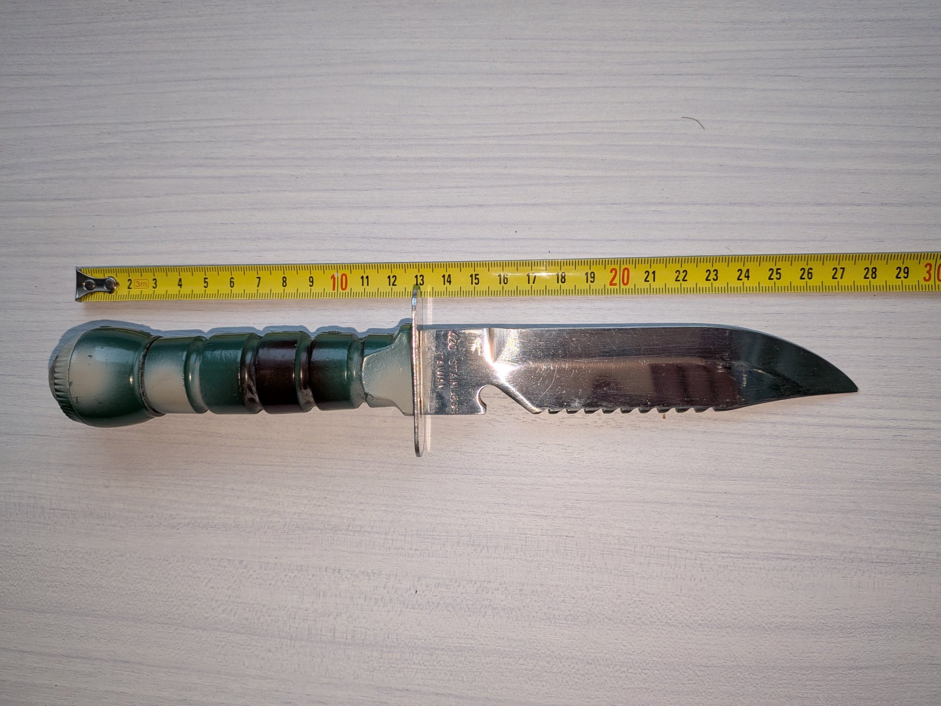 Surivival-Messer mit Kompass und Sagemrücken – Bild 2