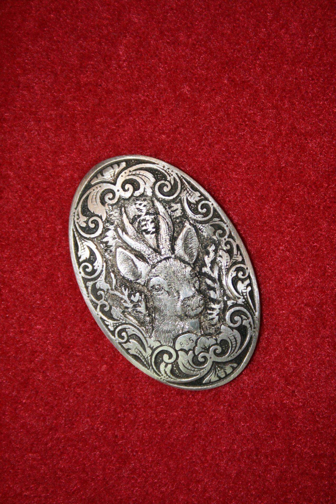 Pistolengriffkäppchen "Bock" Silber " 835 er – Bild 2