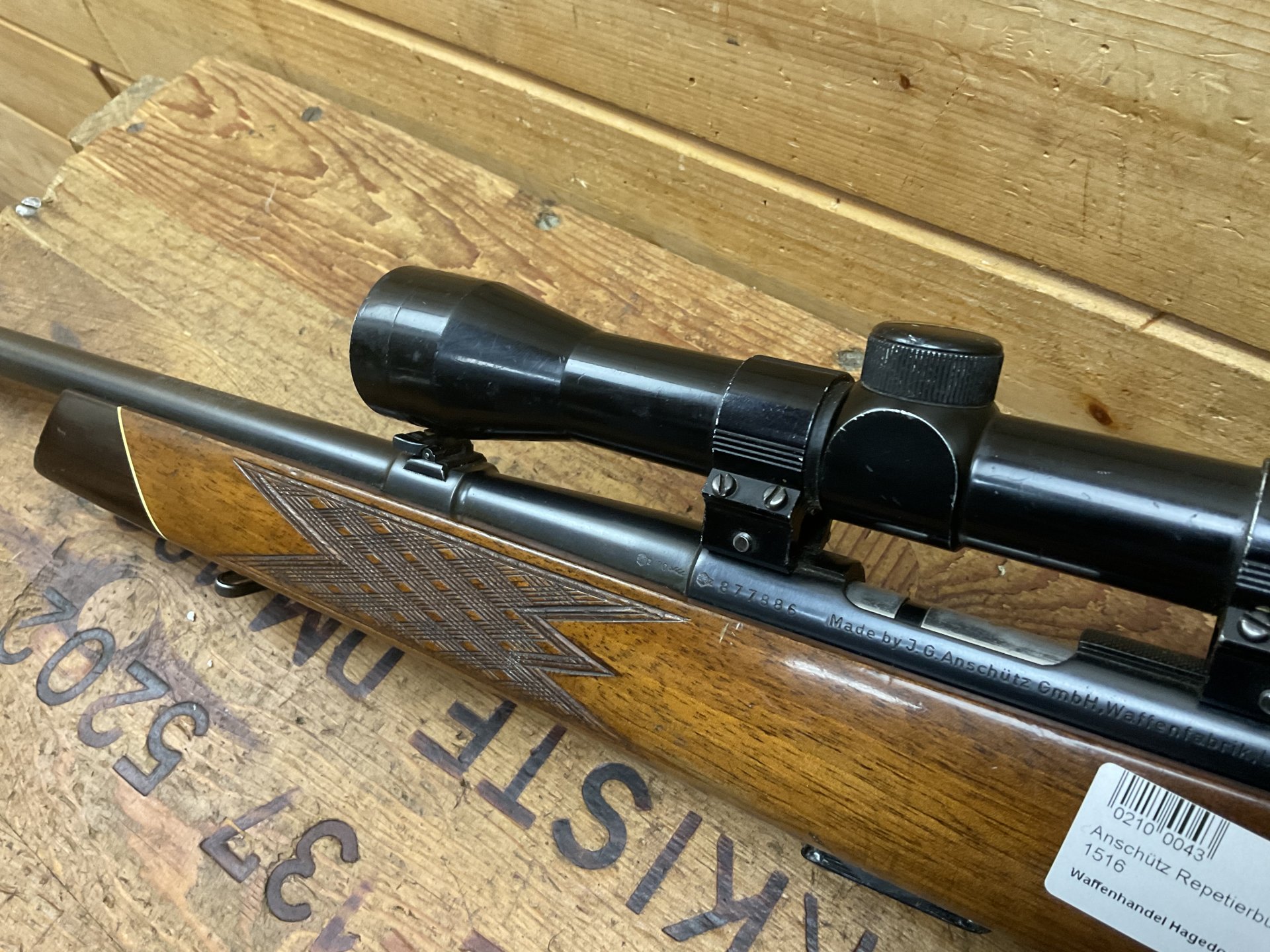 KK-Büchse Kal..22Magnum Anschütz Mod.1516, mit Zielfernrohr! – Bild 4