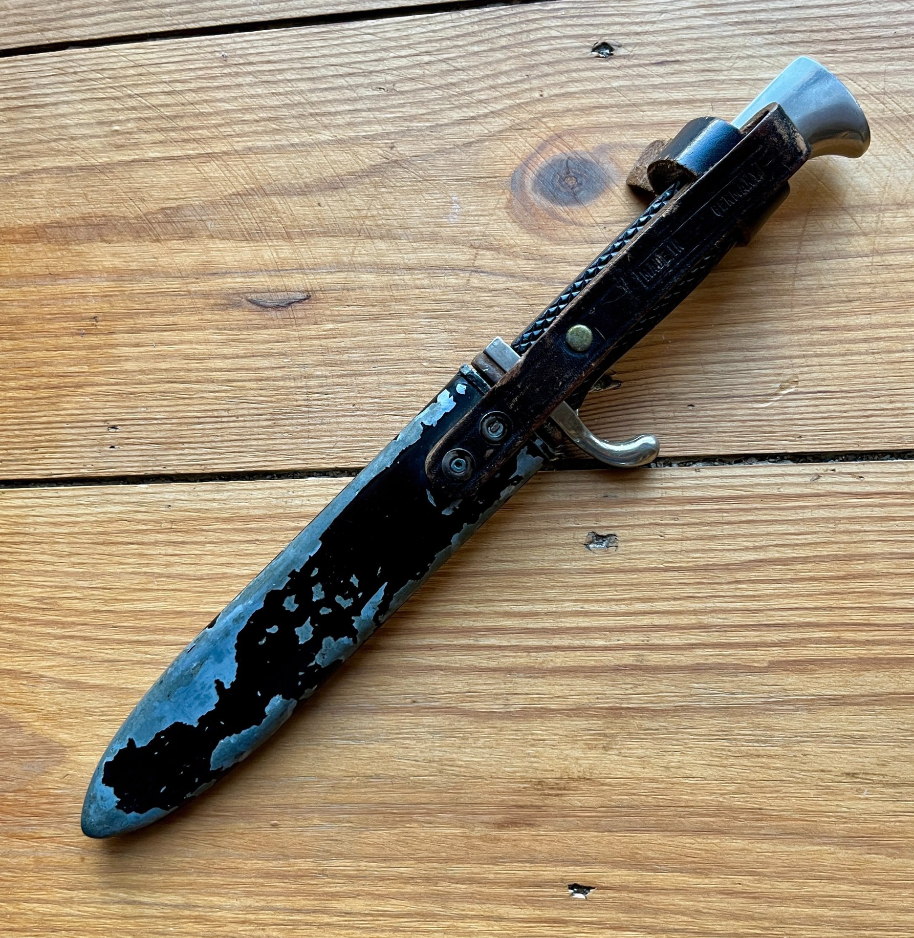 Altes Solinger Pfadfindermesser Fahrtenmesser Hersteller Schneidteufel – Bild 2