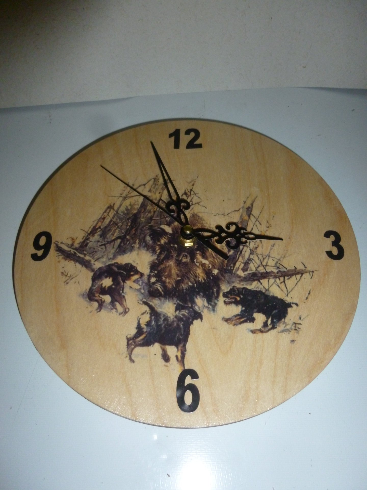 Wanduhr Jagdterrier – Bild 1