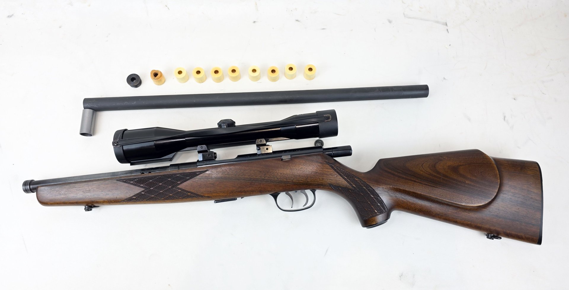 Repetierbüchse Kitzmann Spezialwaffen Schallabsorber Integralgedämpft Kal. .22lr inkl. Zeiss Diatal – Bild 6