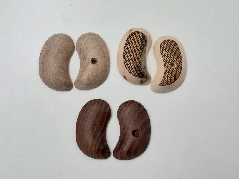 3 Paare Holzgriffschalen für Röhm Derringer/Twinny (blank u. gelasert) – Bild 1