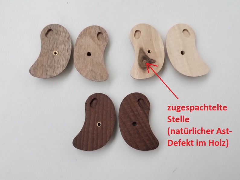 3 Paare Holzgriffschalen für Röhm Derringer/Twinny (blank u. gelasert) – Bild 2