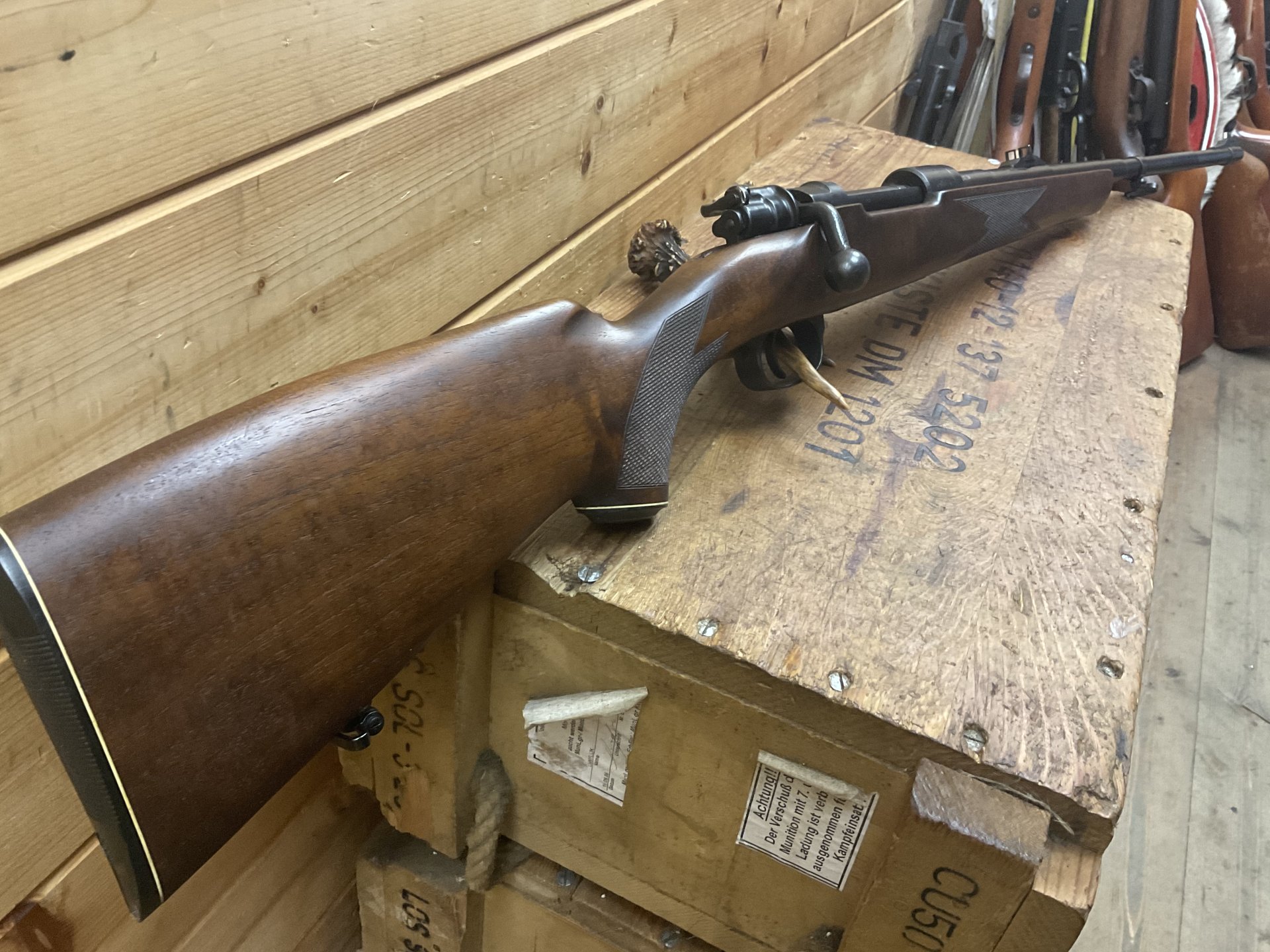 Repetierbüchse Mauser K98 "swp45" Stufenlauf Kal. 8x57IS! Schmetterlingvisier!!! – Bild 5