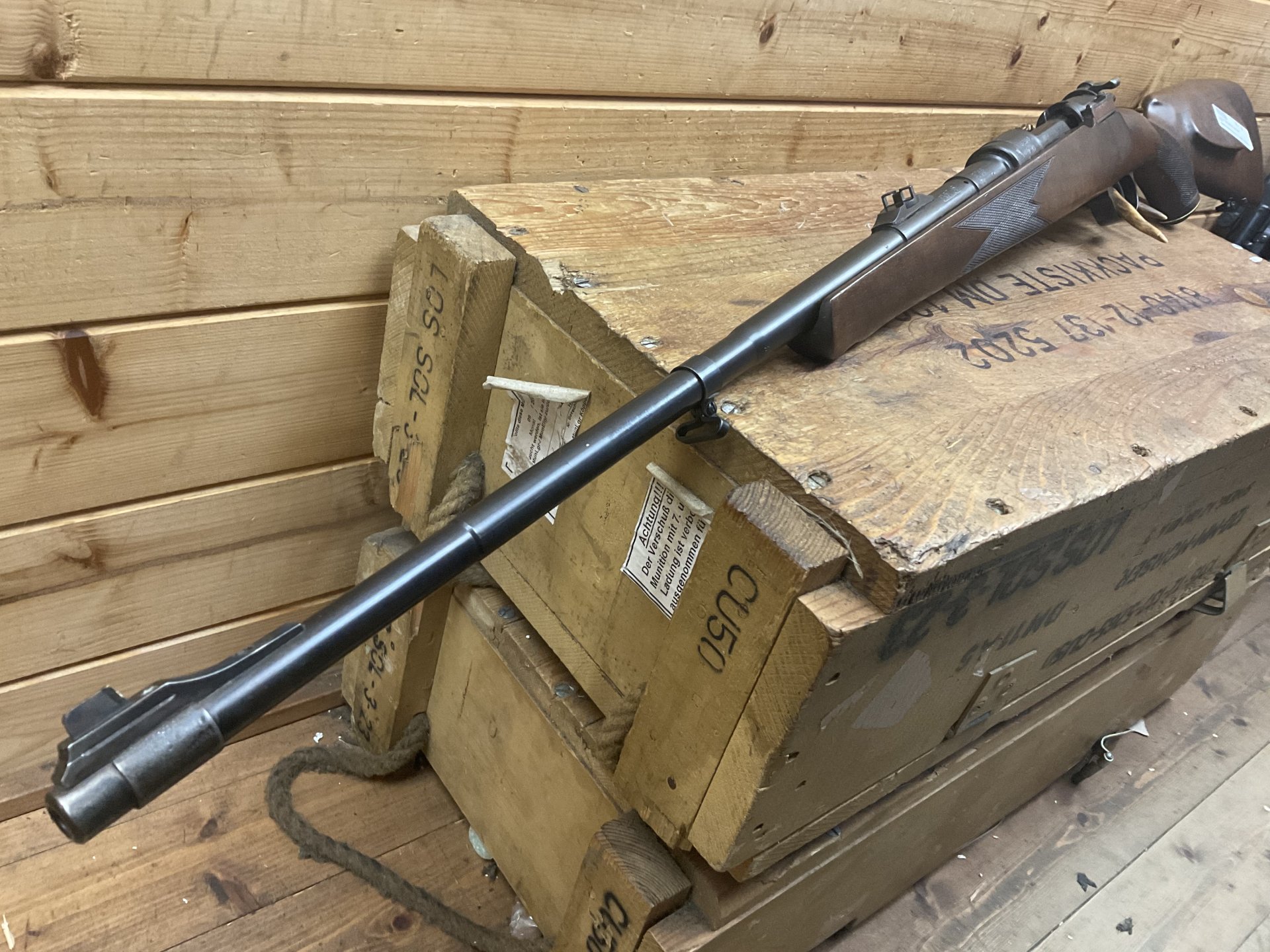 Repetierbüchse Mauser K98 "swp45" Stufenlauf Kal. 8x57IS! Schmetterlingvisier!!! – Bild 3