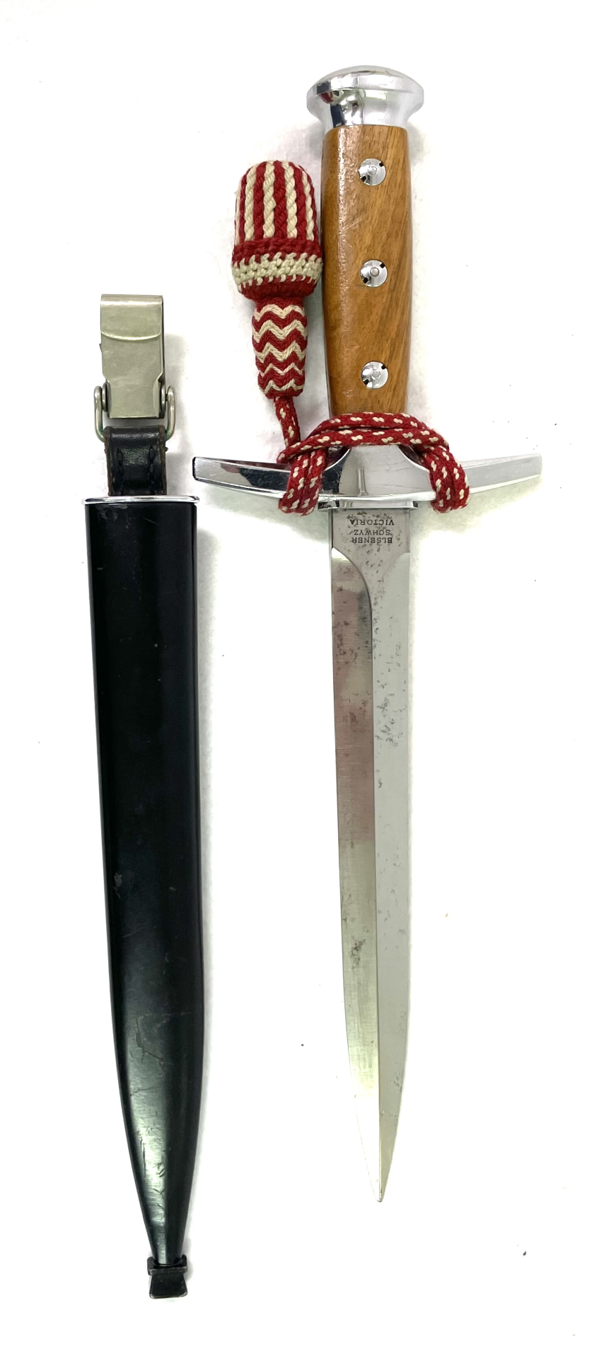 Schweizer Offiziers Dolch M/43 - M43, Elsener Schwyz Victoria, Portepee – Bild 2
