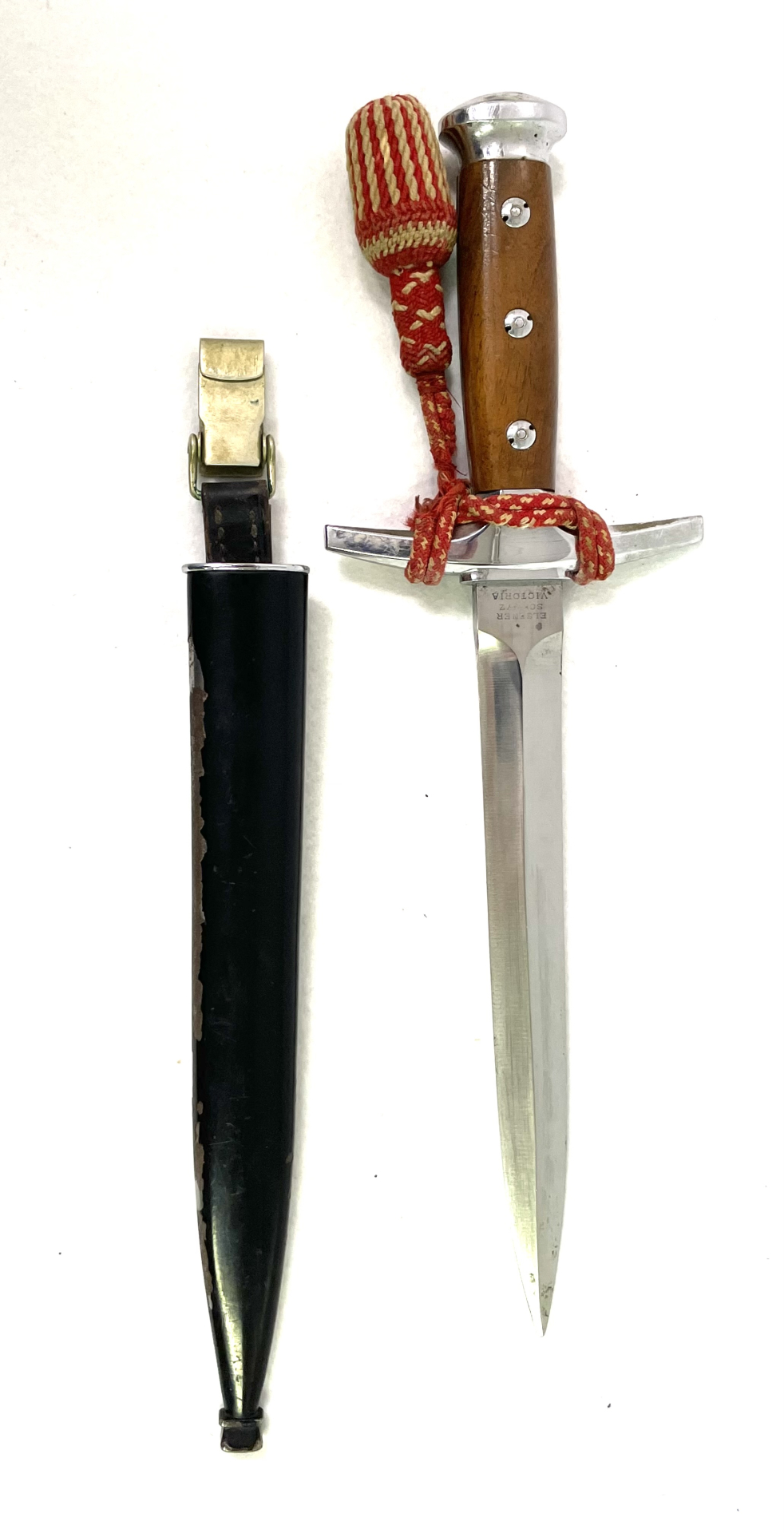 Schweizer Offiziers Dolch M/43 - M43, Elsener Schwyz Victoria, Portepee – Bild 2