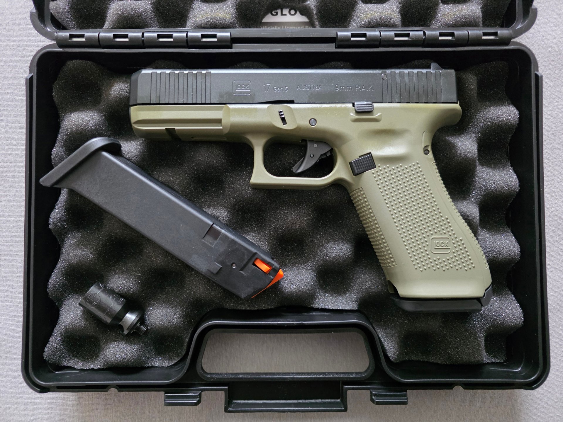 Glock 17 Gen 5, 9 mm PAK, Battlefield Green – Bild 1