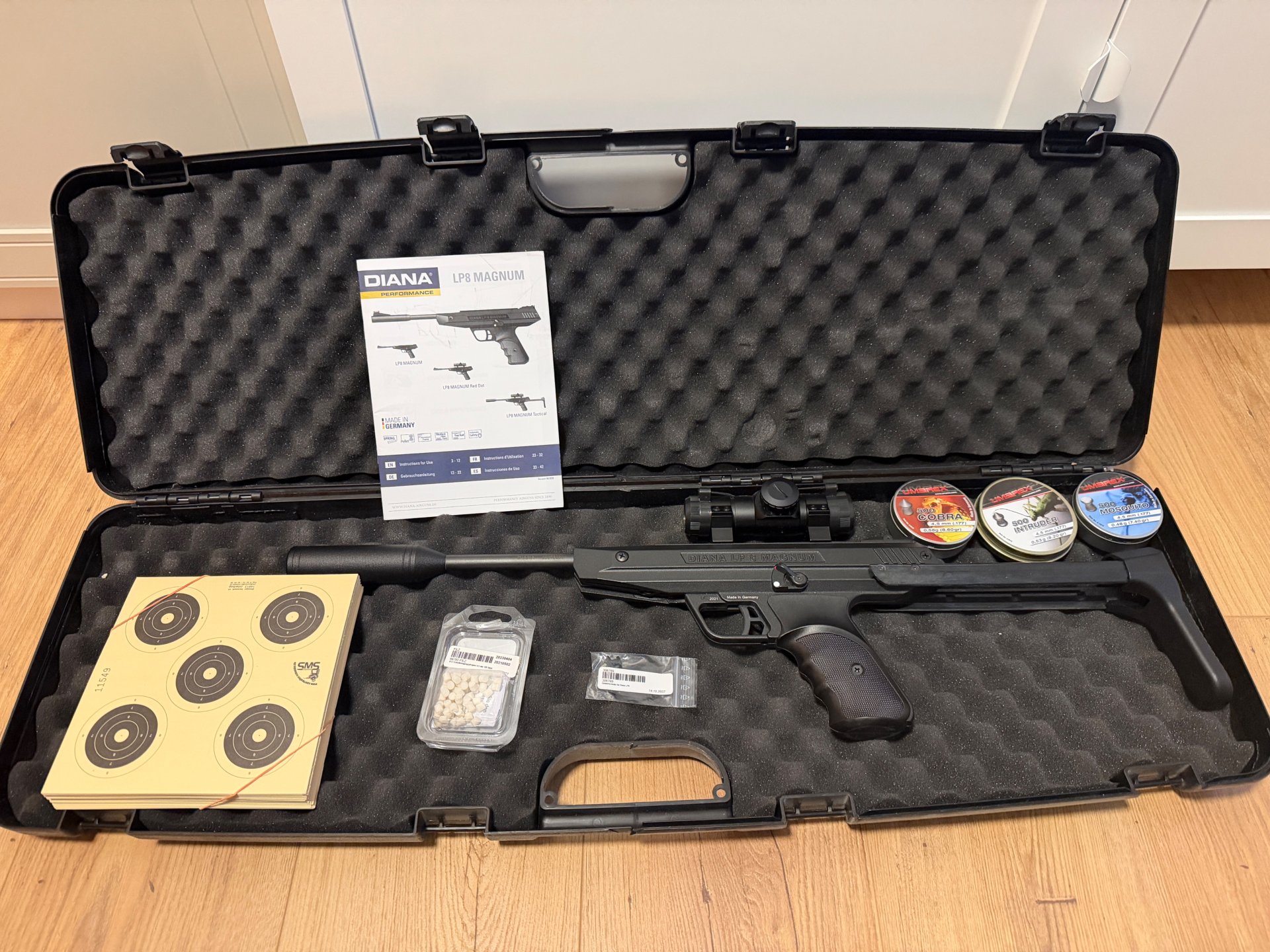 Diana LP8 Magnum Tactical + Red Dot + Koffer mit Zubehör – Bild 1