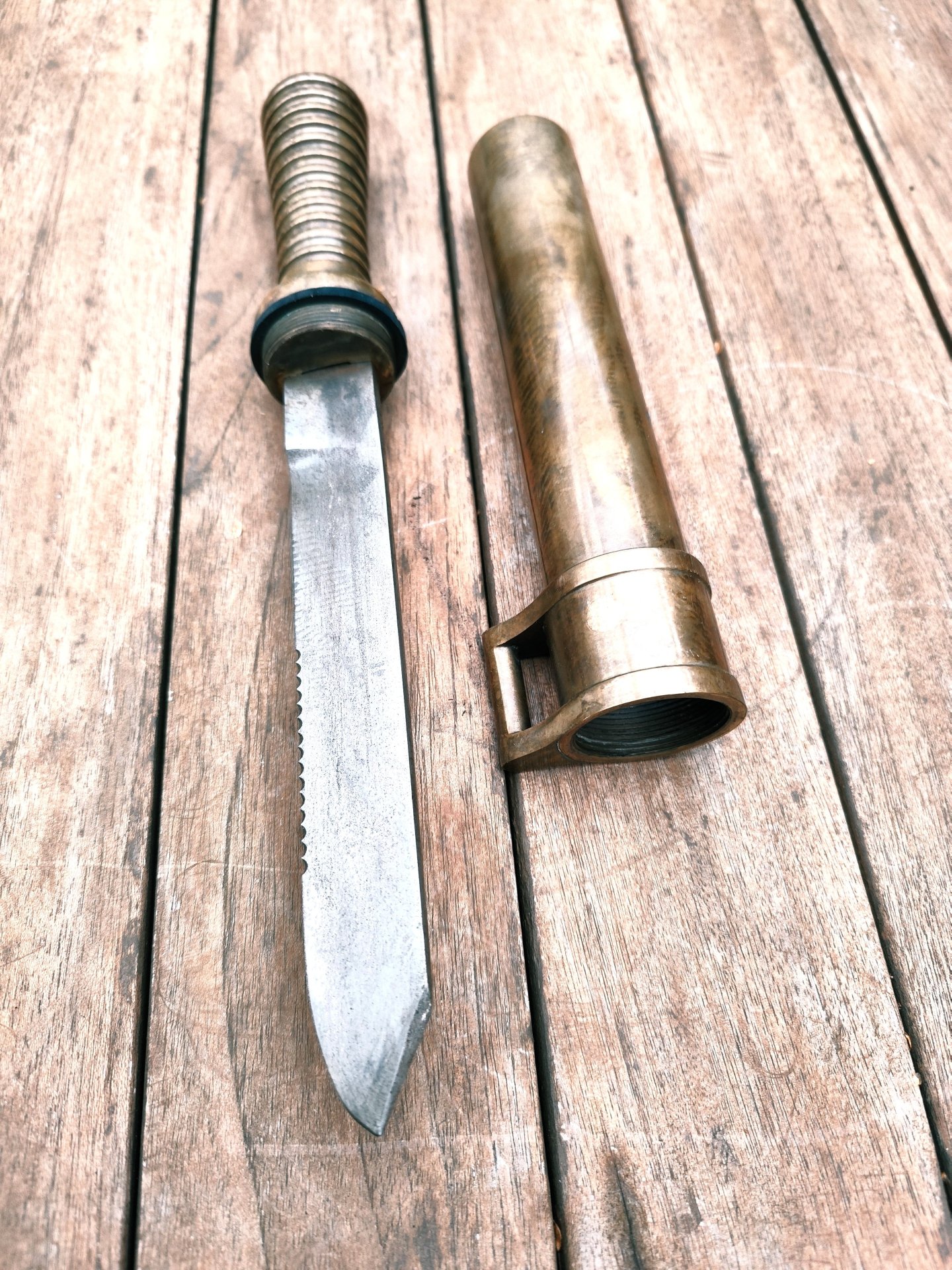 altes Tauchermesser Helmtaucher Marine NVA Dolch GST KSK Stasi -kein Bajonett – Bild 2
