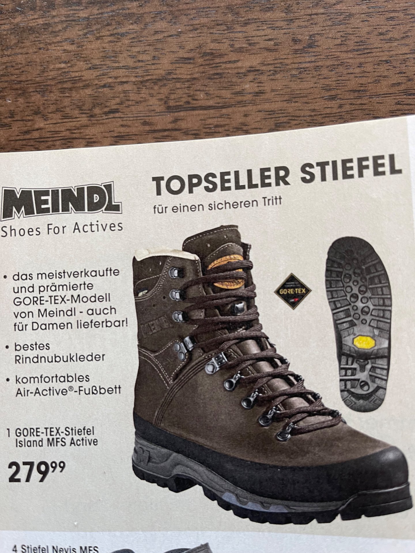 Schuhe, Meindl-Island, Gr. 7 1/2, Goretex – Bild 4