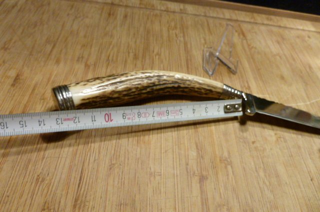 Knicker oder Nicker - Hersteller BRAUN Gravur, Medaille, Hirschgriff ....... – Bild 3