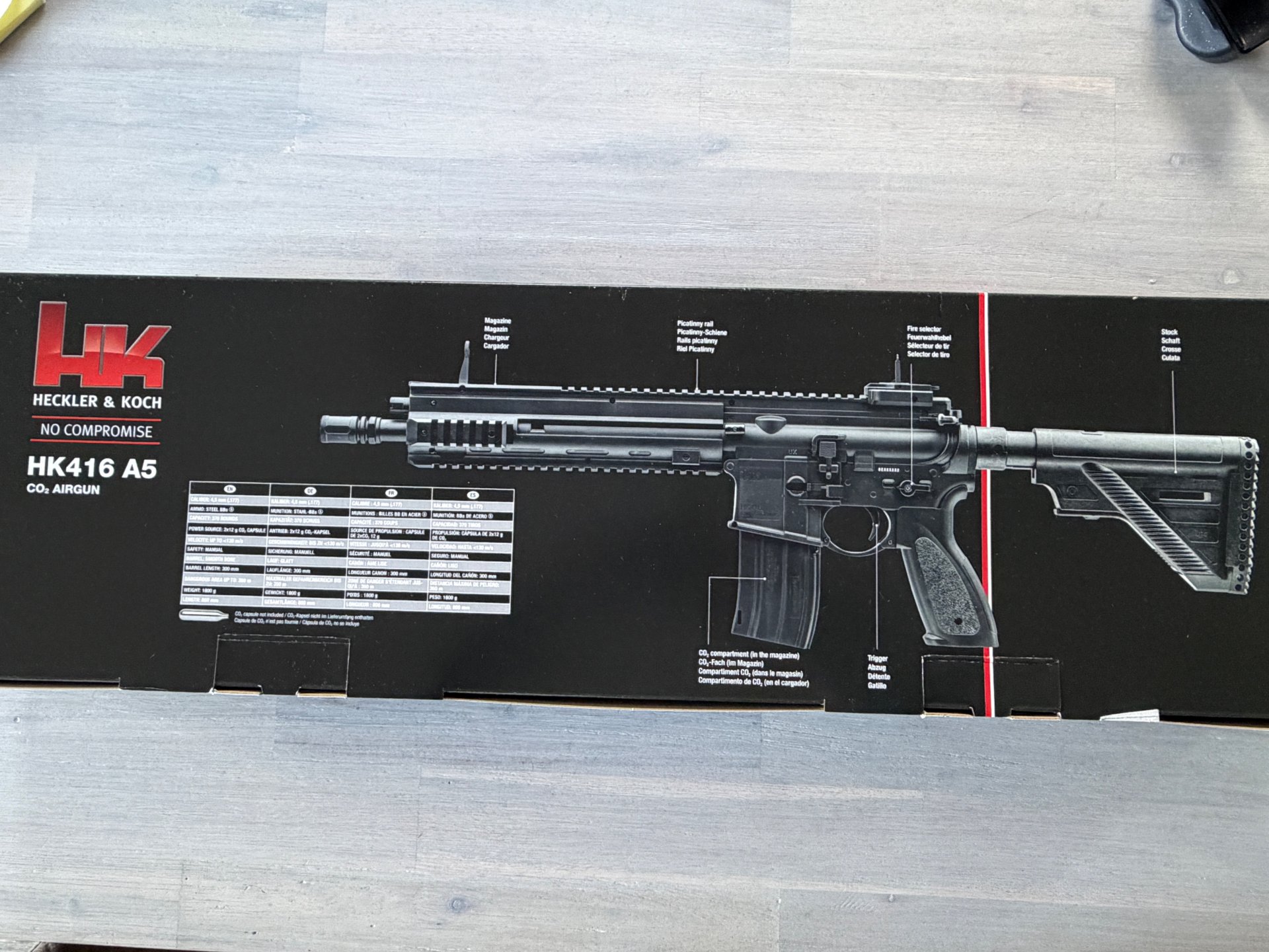 HK416 A5 Co2 Airgun 4,5 mm (.177) BB, CO2, < 3,0 J - NEU/ OVP – Bild 6