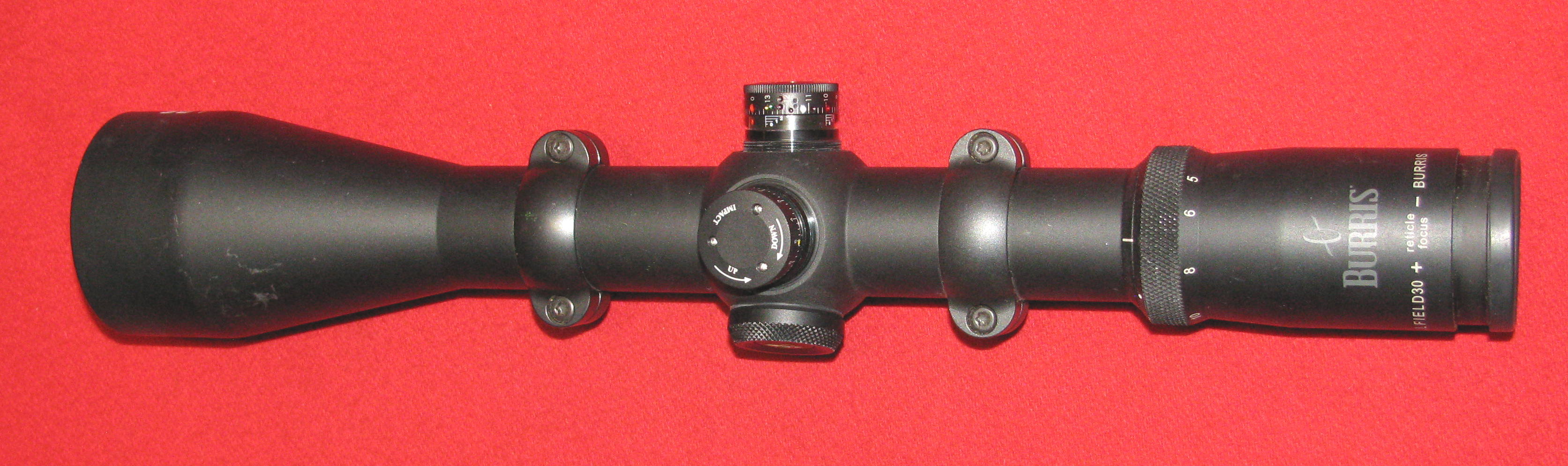 ZF / Zielfernrohr, ein BURRIS, ( USA ), 3,5 - 10 x 50 mit dem Absehen Duplex mit Leuchtpunkt und Hal – Bild 3