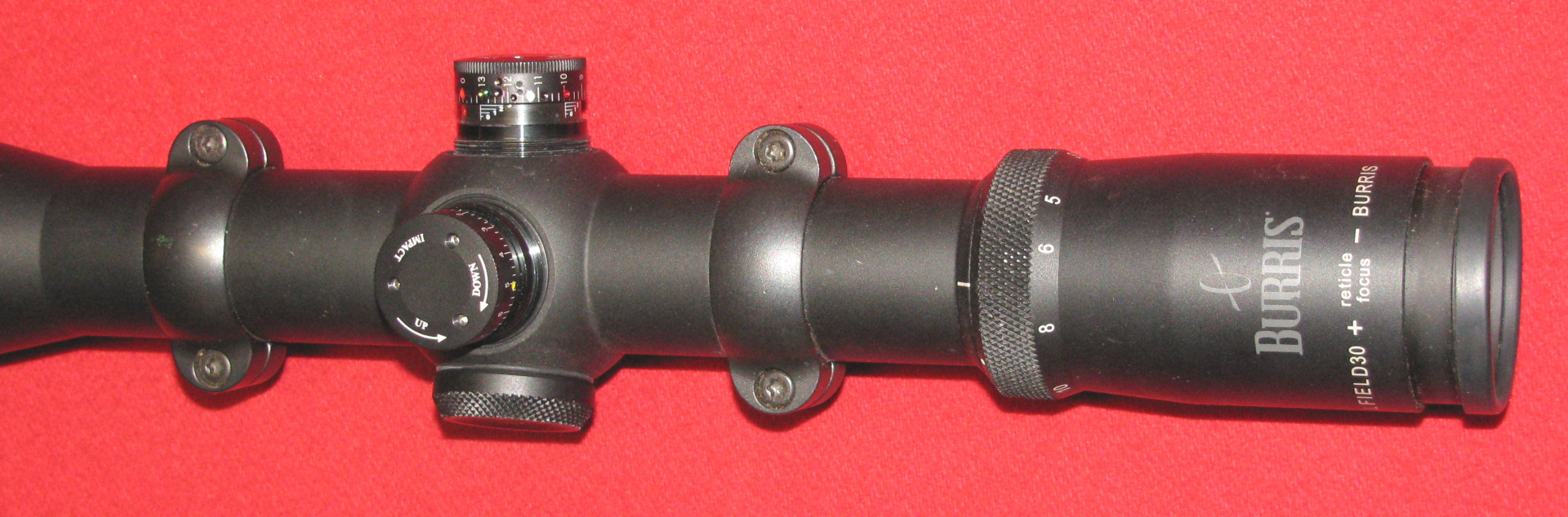 ZF / Zielfernrohr, ein BURRIS, ( USA ), 3,5 - 10 x 50 mit dem Absehen Duplex mit Leuchtpunkt und Hal – Bild 4