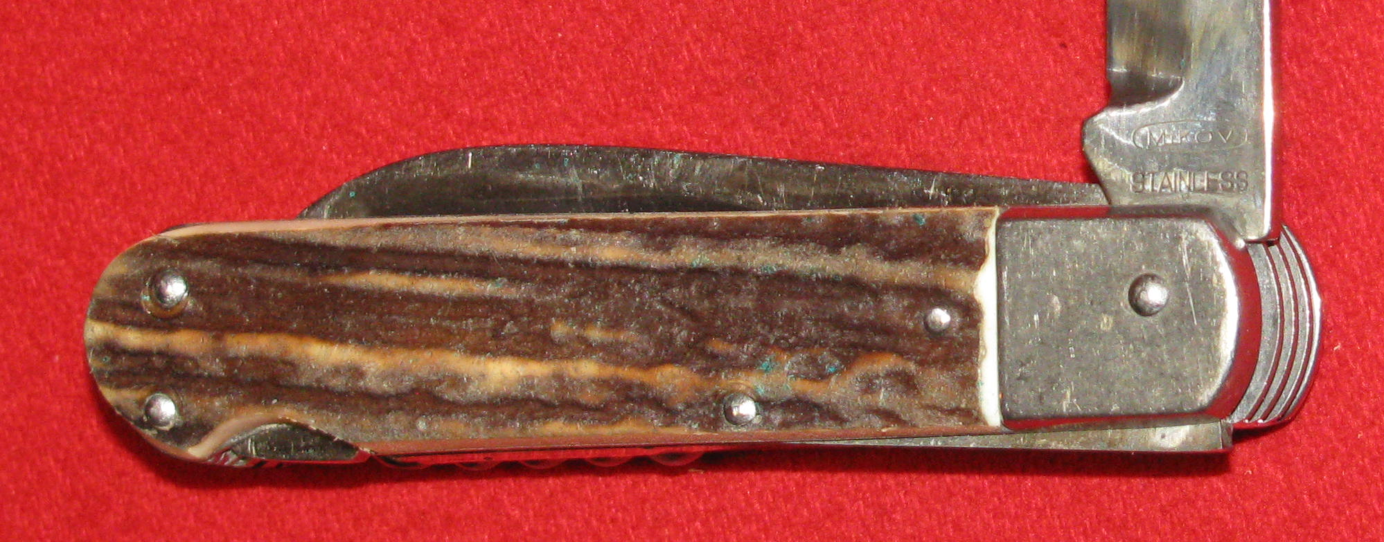 Mikov CZECHO SLOVAKIA Taschenmesser mit Horn und Lederscheide – Bild 5