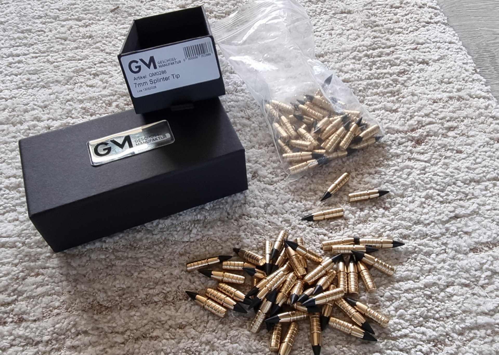 GM Geschosse .284 / 7mm Splinter Tip 6,75 g – Messing 89 Stück – Bild 1