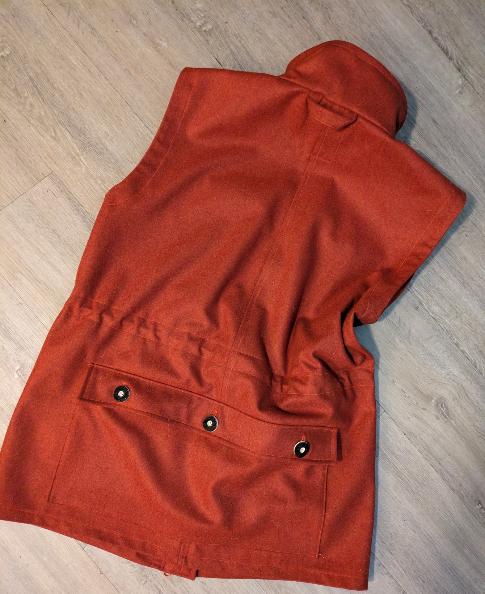 NEU! JAGDWESTE LODEN ORANGE – Bild 3