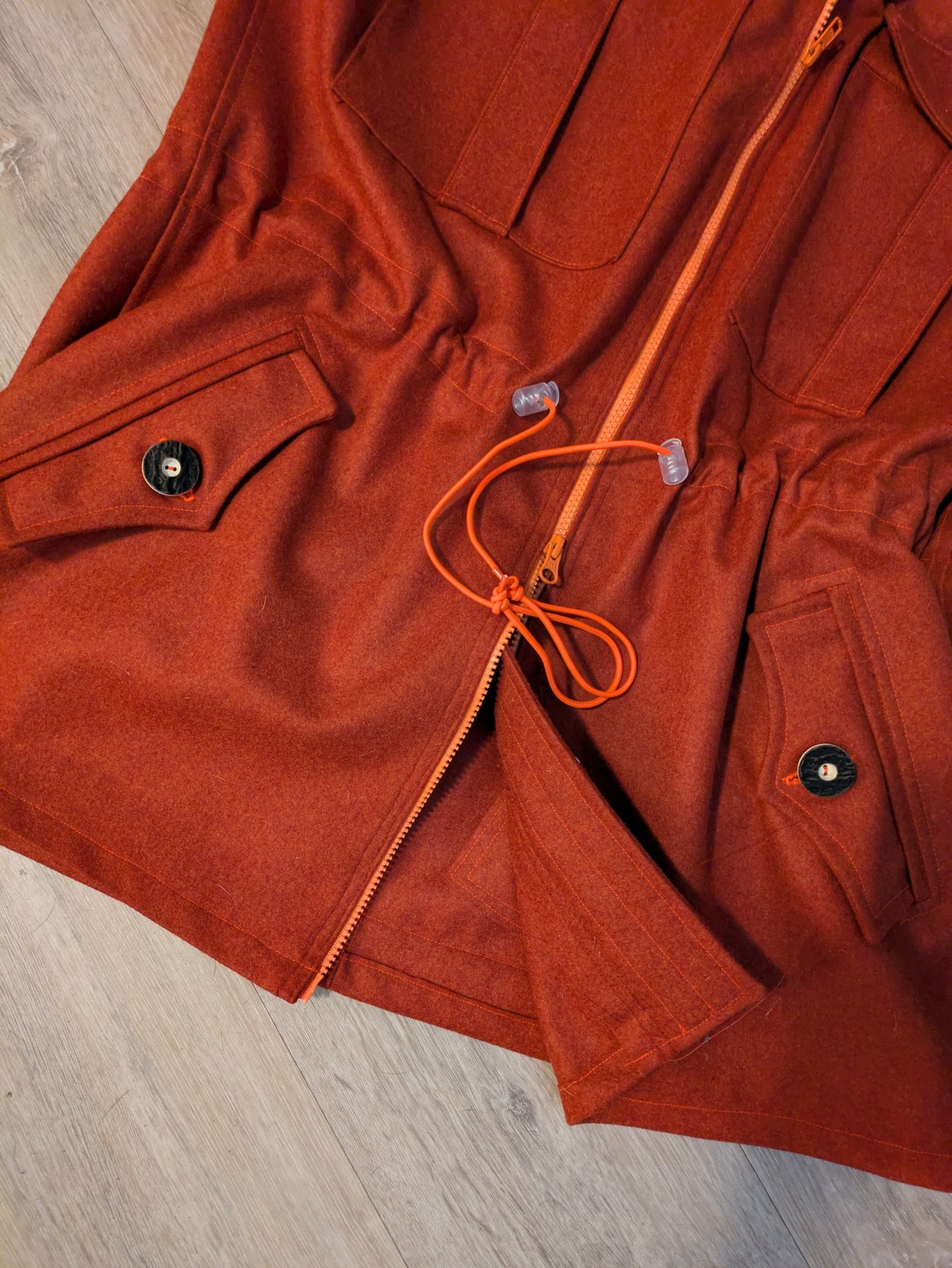 NEU! JAGDWESTE LODEN ORANGE – Bild 2