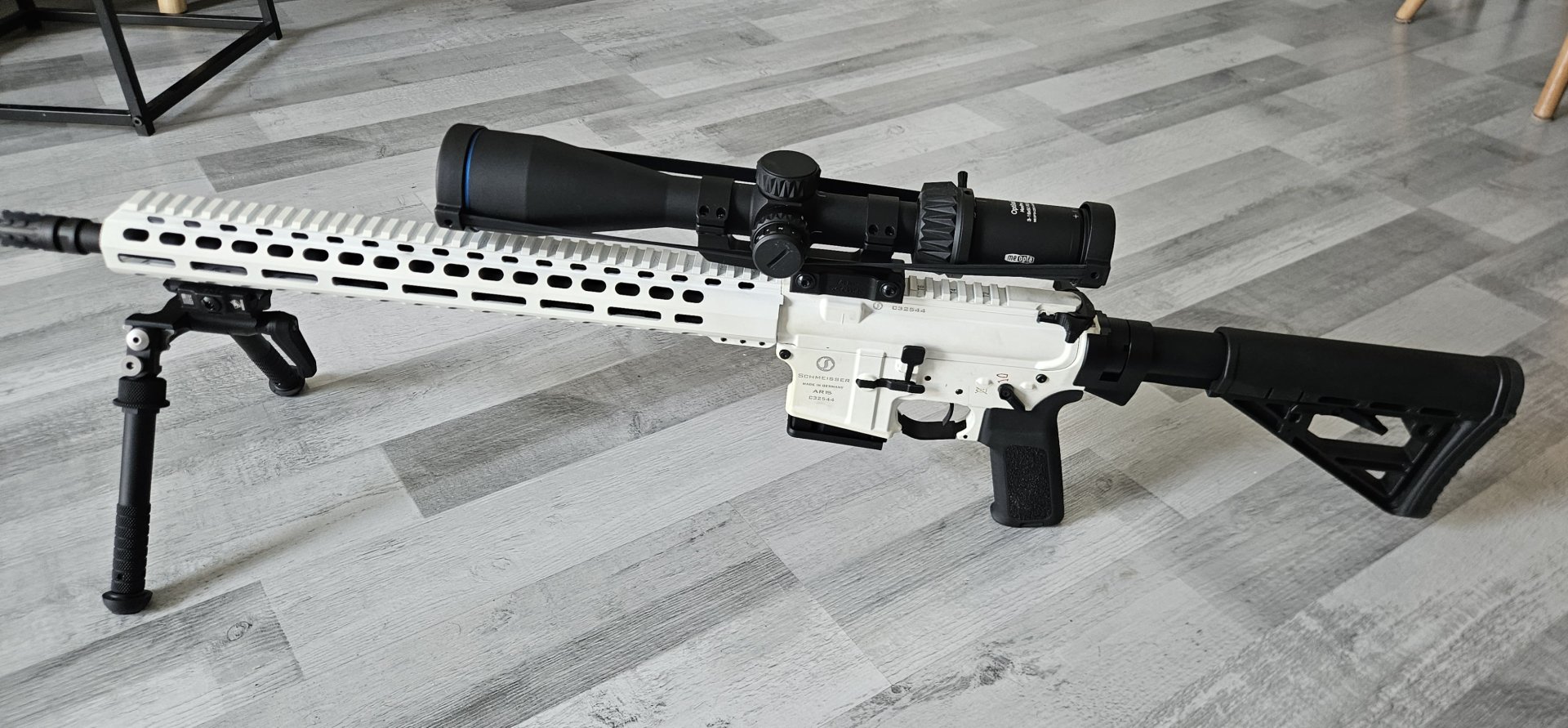 Schmeisser M5FL AR-15 .223 Rem | Sonderfarbe Weiß | MAK-Abzug | EraTac | Meopta Optika6 – Bild 1