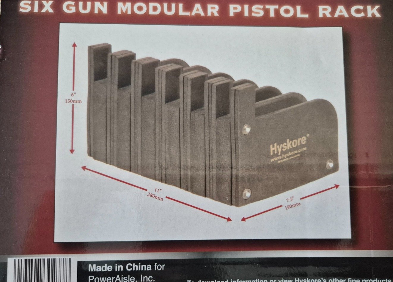 Pistolenhalter für 6 Pistolen, top Zustand , Hyskore - 30277 – Bild 3