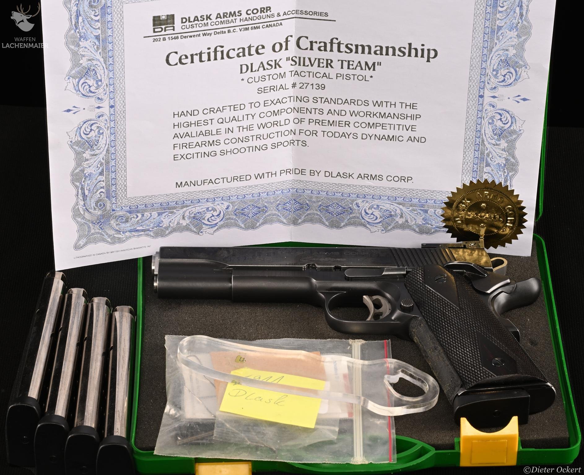 Dlask Arms Corp. Custom Silver Team Kaliber .45Auto – Bild 1