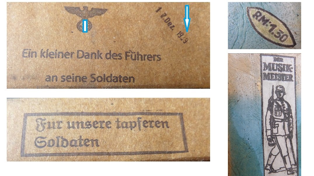 Soldaten Mundharmonika (All Right) + Liederbuch bis 1945, (Weihnachtsgeschenk) 2WK!!! – Bild 2